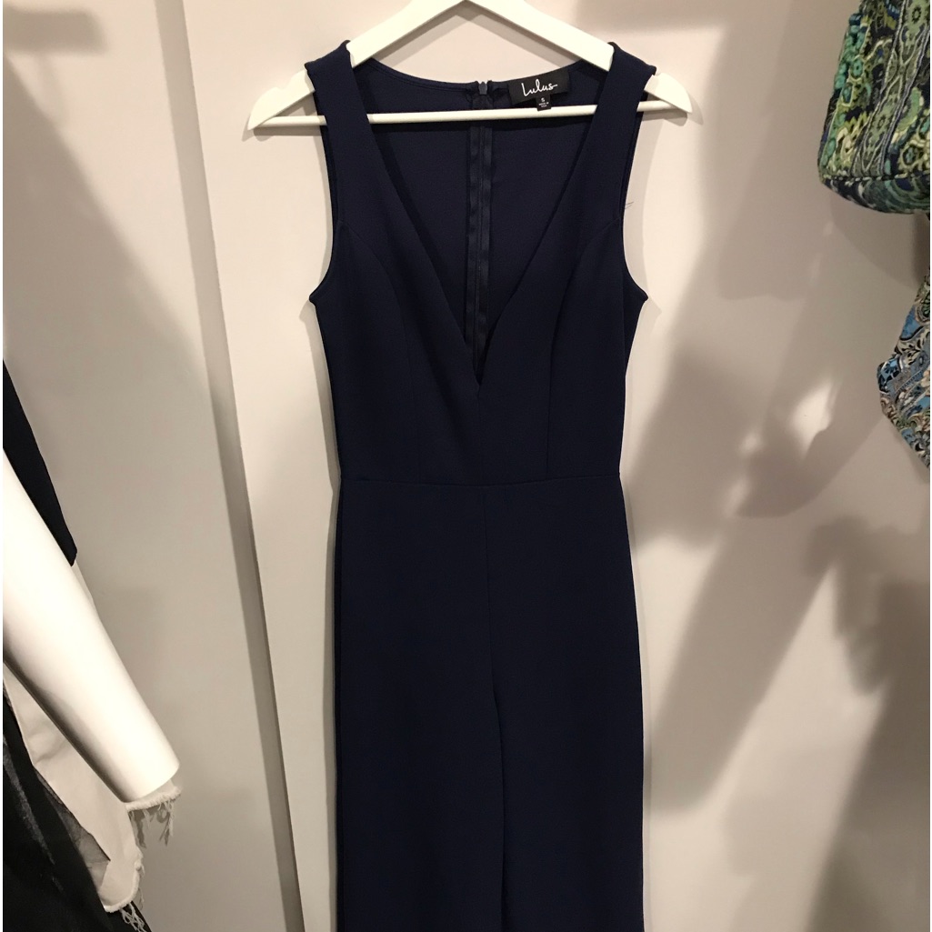 Stunning Navy Blue Lulus Jumpsuit